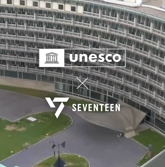 kpop group SEVENTEEN and UNESCO