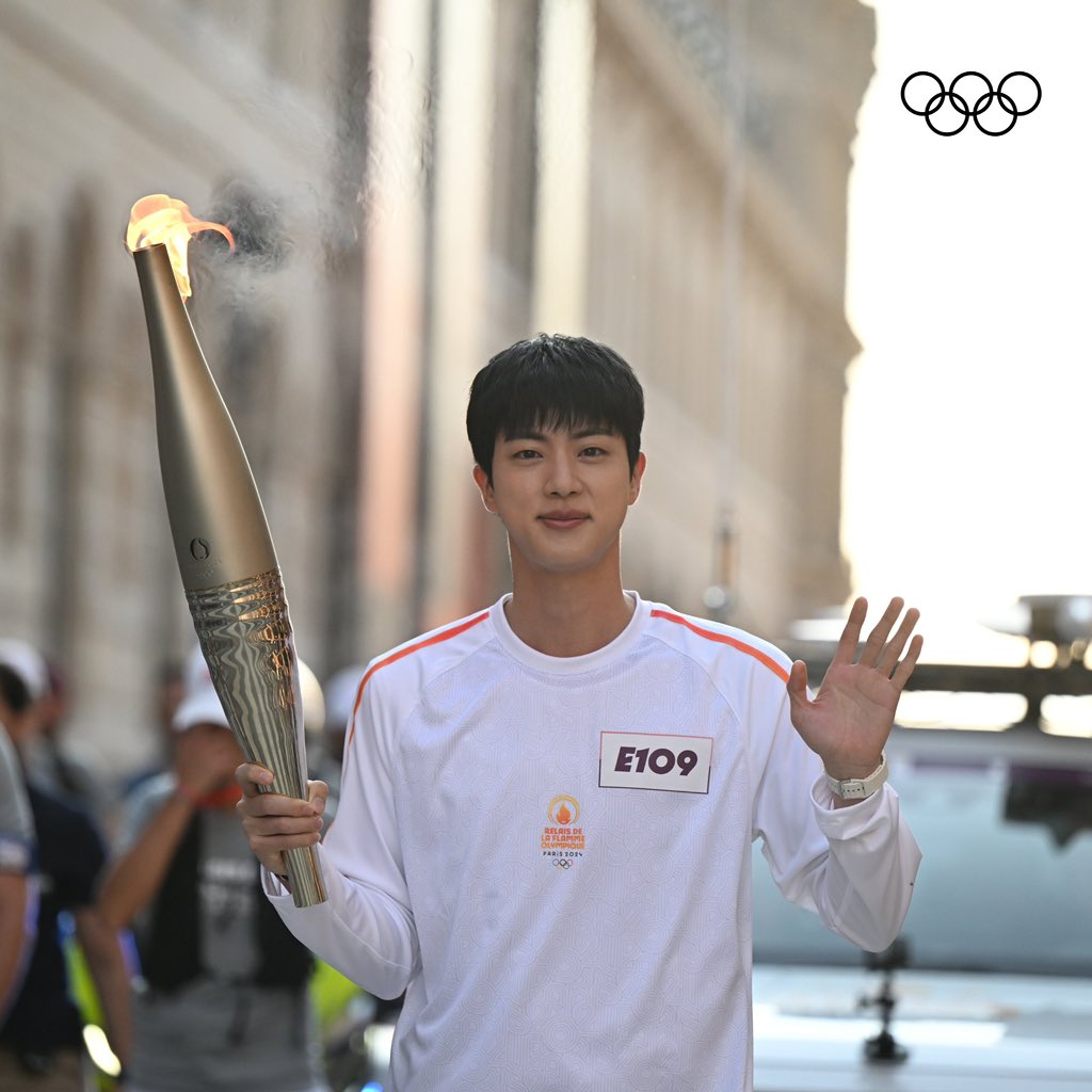 BTS' Jin Carries Olympic Torch Ahead of 2024 Paris Olympics: See Pics and Video